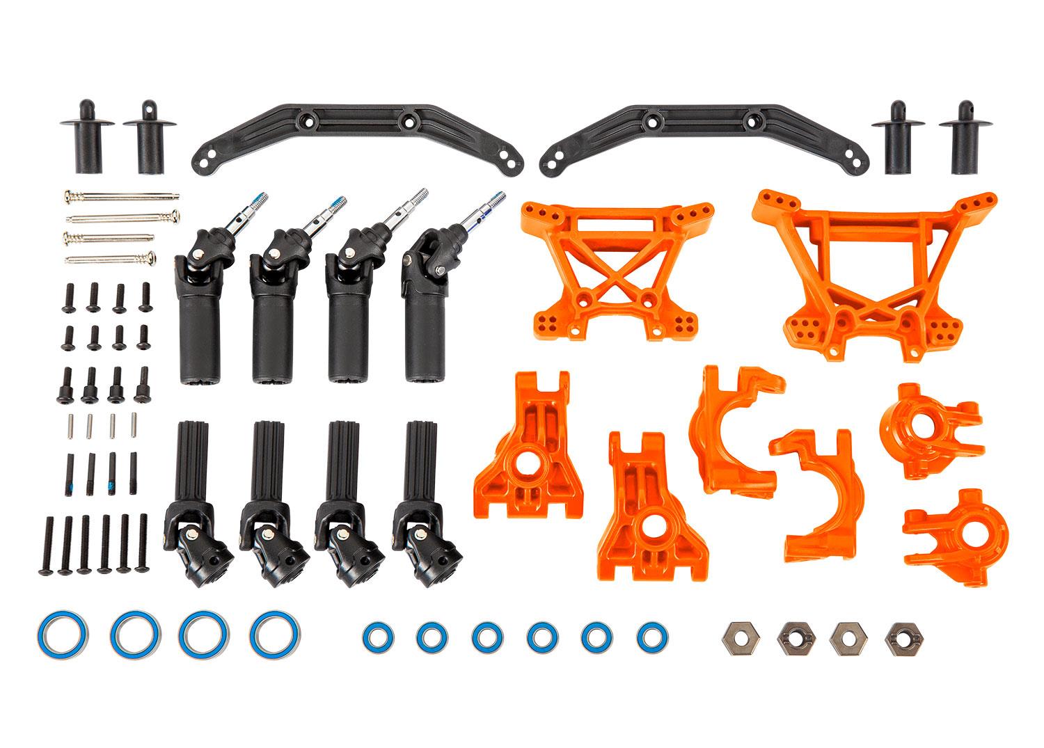 Traxxas Outer Driveline & Suspension Upgrade Kit extreme heavy duty orange