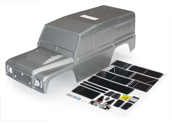 Traxxas Body Land Rover Defender Graphite Silver (painted) with decals