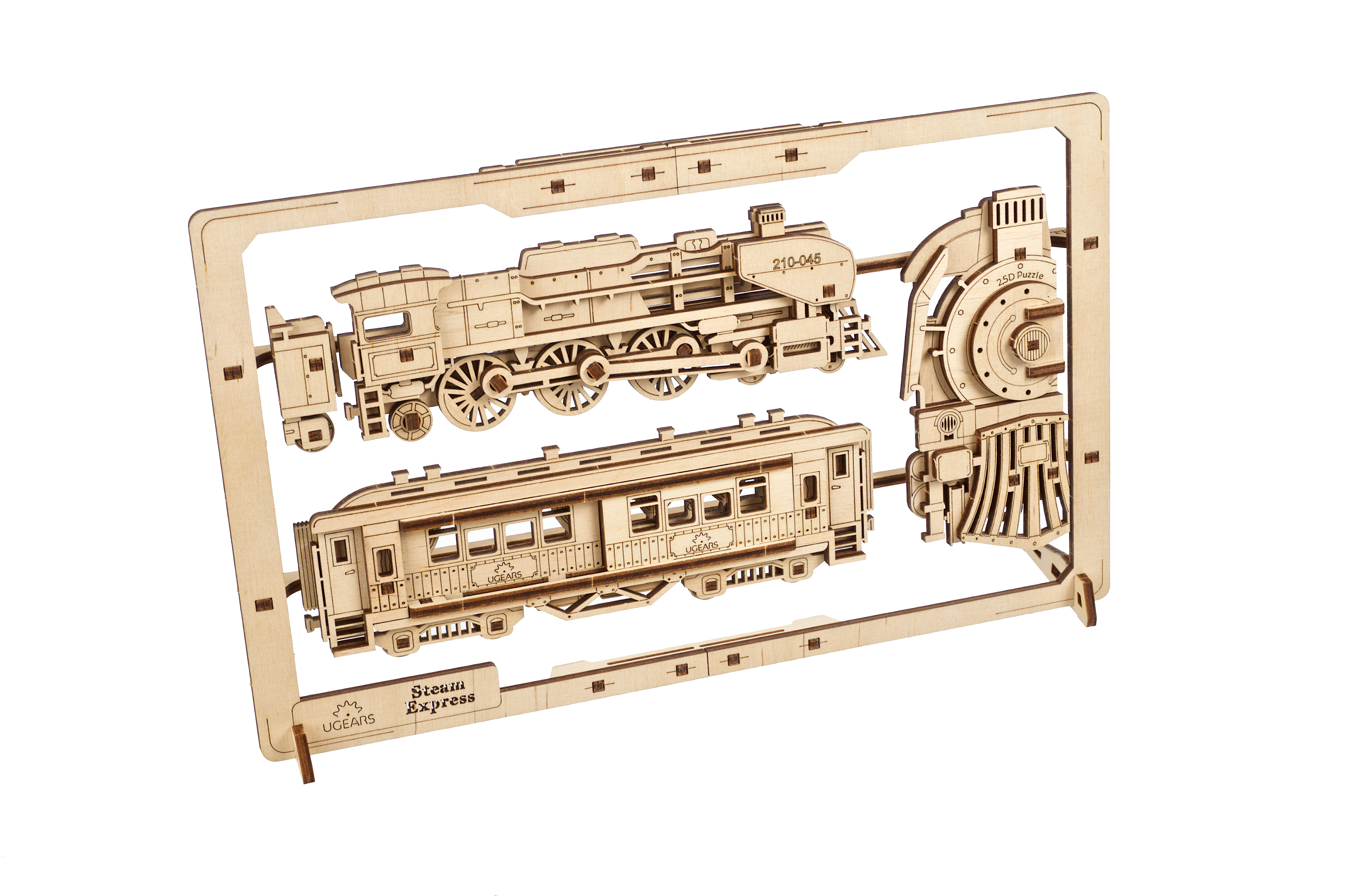 U-Gears 2.5D Puzzle Steam Express mechanisch houten bouwpakket