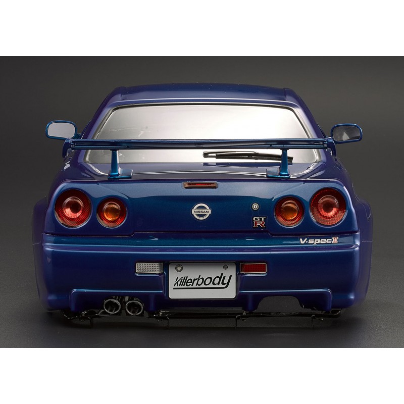 Killerbody Nissan Skyline R34 Finished Body 195mm 1/10 Blue