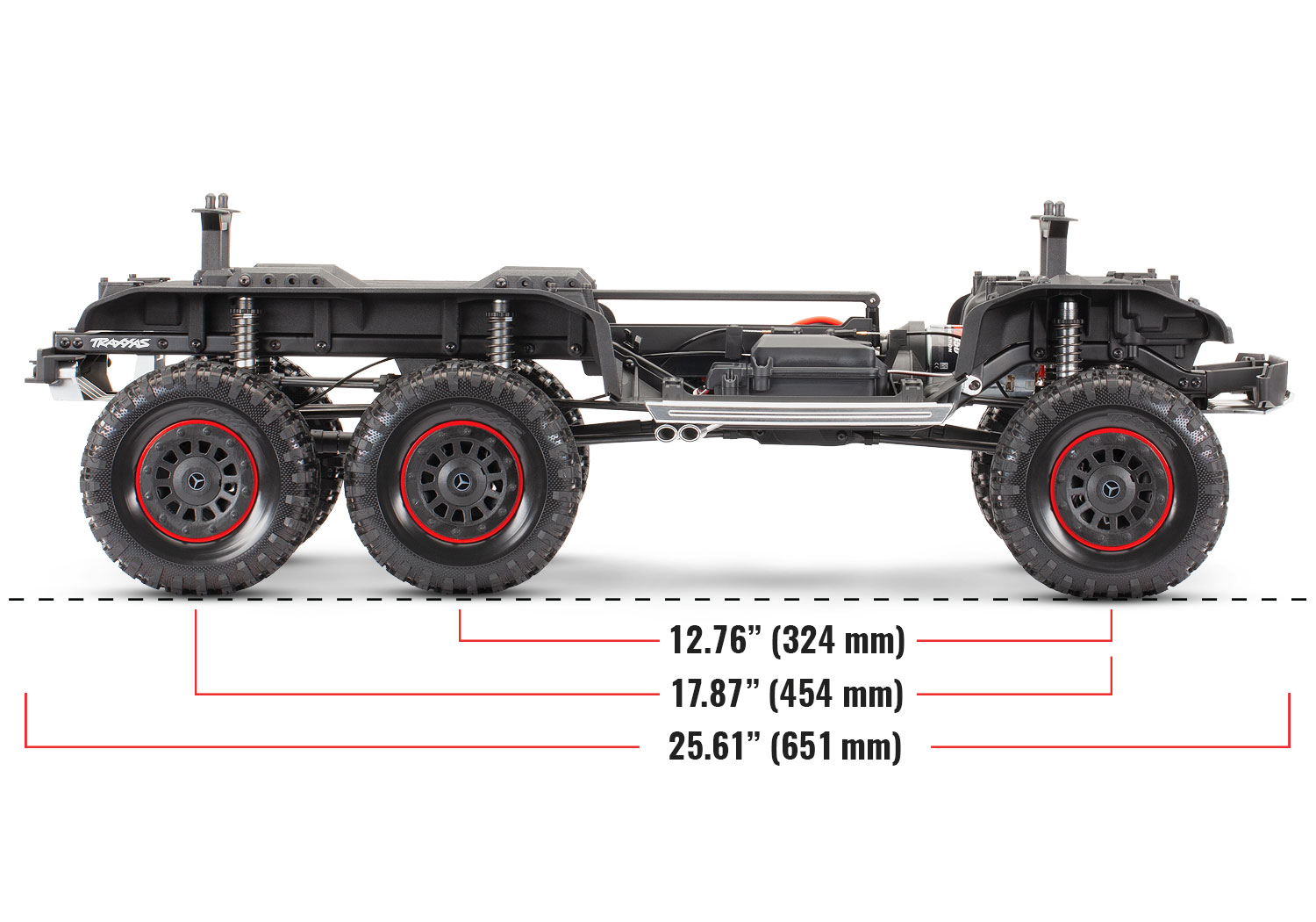 Traxxas TRX-6 Mercedes-Benz G 63 AMG 6X6 Electric Trail Truck RTR 1/10 Clipless Black